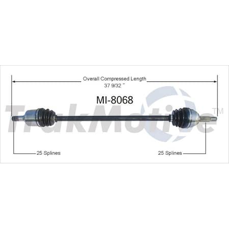 Surtrack Axle Cv Axle Shaft, Mi-8068 MI-8068